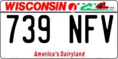 WI license plate 739NFV