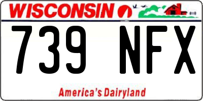 WI license plate 739NFX