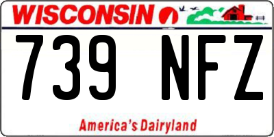 WI license plate 739NFZ