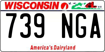 WI license plate 739NGA