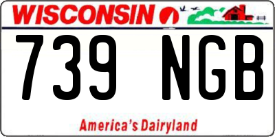 WI license plate 739NGB