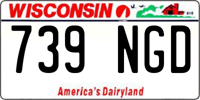 WI license plate 739NGD
