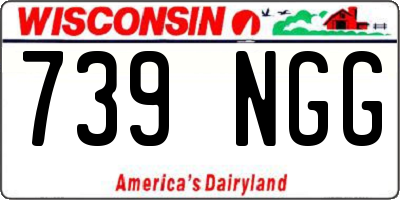 WI license plate 739NGG