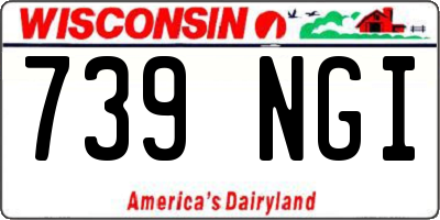 WI license plate 739NGI