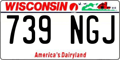 WI license plate 739NGJ