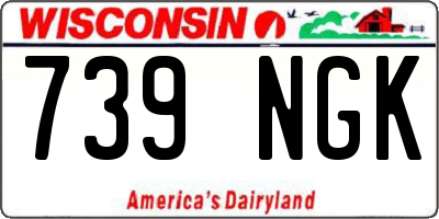 WI license plate 739NGK