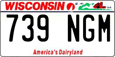 WI license plate 739NGM