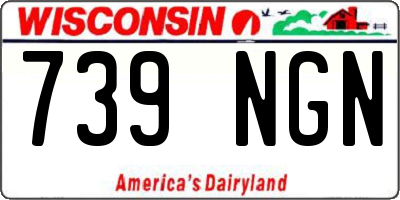 WI license plate 739NGN