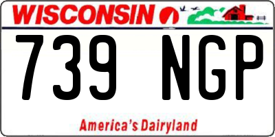 WI license plate 739NGP
