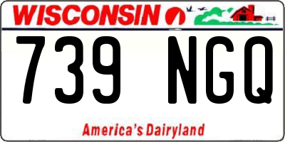 WI license plate 739NGQ