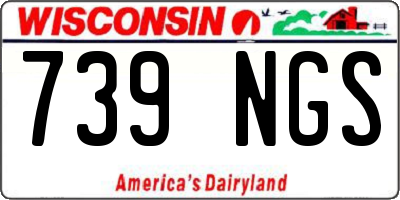 WI license plate 739NGS