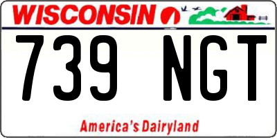 WI license plate 739NGT