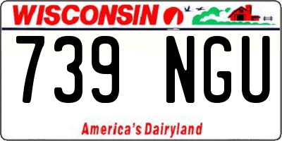 WI license plate 739NGU