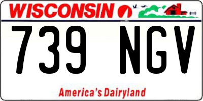 WI license plate 739NGV