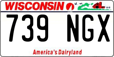 WI license plate 739NGX