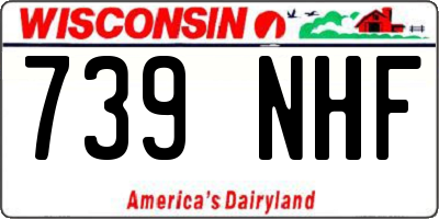 WI license plate 739NHF