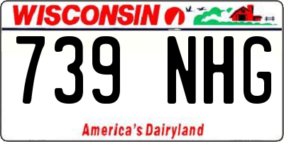 WI license plate 739NHG