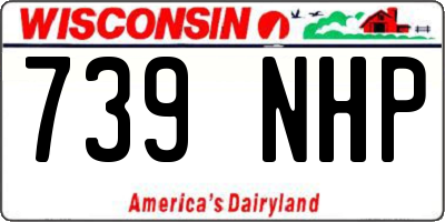 WI license plate 739NHP