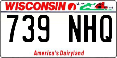 WI license plate 739NHQ