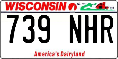 WI license plate 739NHR