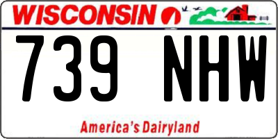 WI license plate 739NHW