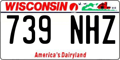 WI license plate 739NHZ