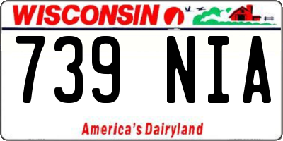 WI license plate 739NIA