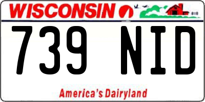 WI license plate 739NID