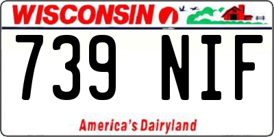 WI license plate 739NIF