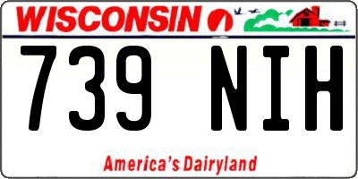 WI license plate 739NIH