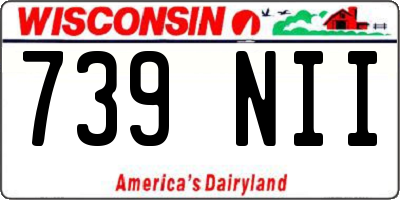 WI license plate 739NII