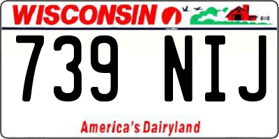 WI license plate 739NIJ