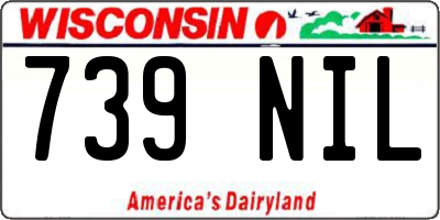 WI license plate 739NIL