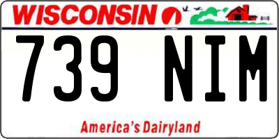 WI license plate 739NIM
