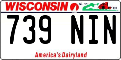 WI license plate 739NIN