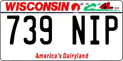 WI license plate 739NIP