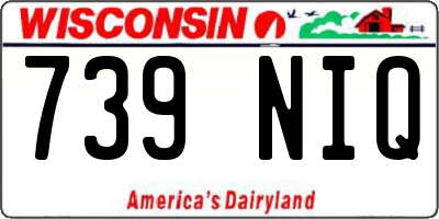 WI license plate 739NIQ