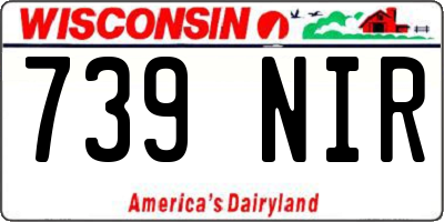 WI license plate 739NIR