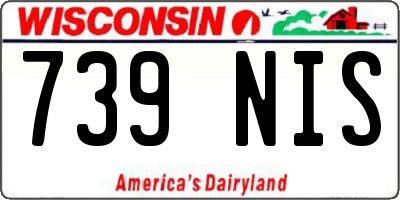 WI license plate 739NIS