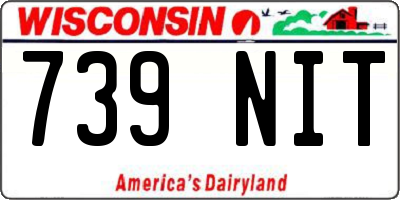 WI license plate 739NIT