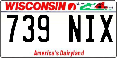 WI license plate 739NIX
