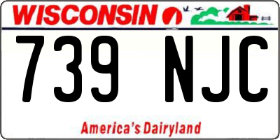 WI license plate 739NJC