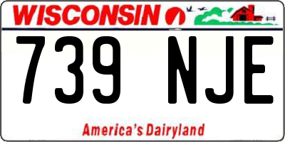 WI license plate 739NJE