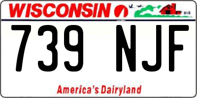 WI license plate 739NJF