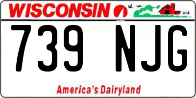 WI license plate 739NJG