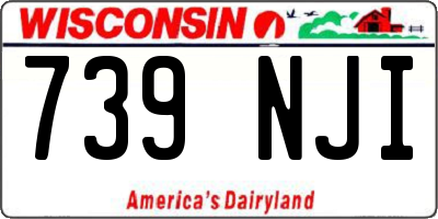 WI license plate 739NJI