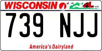 WI license plate 739NJJ