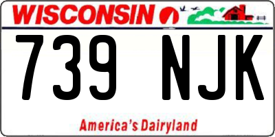 WI license plate 739NJK