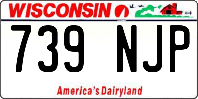 WI license plate 739NJP