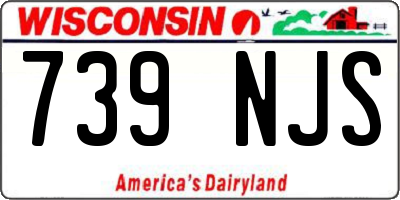 WI license plate 739NJS